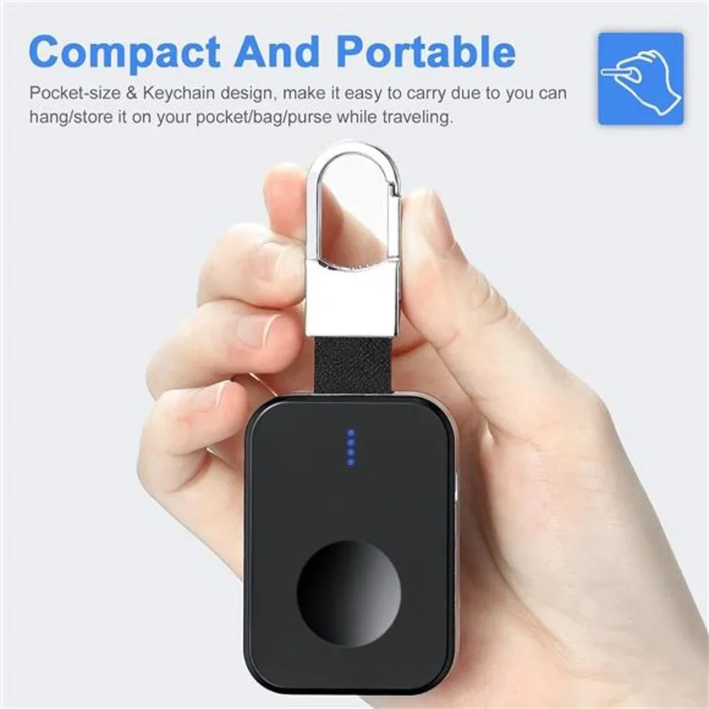 Portable Wireless Charger for Apple Watch 9/8/7/6/5/4/3/2/1/SE, 1000mAh Magnetic